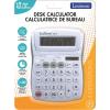 Lexibook – 10 Digit Desktop Calculator with Folding Display – Basic and Memory Function – Large Keys and Screen for Office, School, Home – Solar & Batteries – White/Gray – C210(C210)