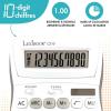 Lexibook – 10 Digit Desktop Calculator with Folding Display – Basic and Memory Function – Large Keys and Screen for Office, School, Home – Solar & Batteries – White/Gray – C210(C210)