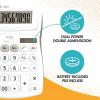 Lexibook – 10 Digit Desktop Calculator with Folding Display – Basic and Memory Function – Large Keys and Screen for Office, School, Home – Solar & Batteries – White/Gray – C210(C210)