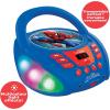 Lexibook – Paw Patrol – Bluetooth CD Player for Kids – Portable, Multicoloured Light Effects, Microphone Jack, Aux-in Jack, AC or Battery-Operated, Girls, Boys, Blue/Red, RCD109PA(Spider-Man)