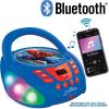 Lexibook – Paw Patrol – Bluetooth CD Player for Kids – Portable, Multicoloured Light Effects, Microphone Jack, Aux-in Jack, AC or Battery-Operated, Girls, Boys, Blue/Red, RCD109PA(Spider-Man)