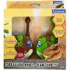 Lexibook, Dinosaur, Dinosaur 3D walkie-talkies, 500m Range, 2 Communication Channels, Belt Clip, Grey/Brown, TW18DINO