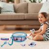Lexibook Disney Frozen Elsa Anna Musical Toy, Set of 7 Music Instruments (Drum, Maracas, Castanet, Harmonica, Recorder, Trumpet, Tambourine), Convenient Game to Carry, Blue/ White, K360FZ