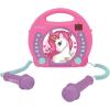 Lexibook Paw Patrol Chase Marshall, Karaoke CD Player with 2 Microphones, Programming Function, Headphones Jack, for Kids, with Power Supply or Batteries, Blue/Red, RCDK100PA(Unicorn)