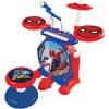 Lexibook, Spider-Man, Electronic Set for Children, Musical Toy Game, Realistic Drum Sound, 8-Keys Keyboard, MP3 Plug, seat Included, Blue/red, K610SP