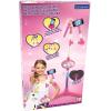 Lexibook Unicornio-Micrófono con Pie luminoso, Especial Karaoke (S150UNI) Unicorn Microphone with Speaker and Lighting Stand, Auxiliary Jack to Connect Music, Pink/White(Unicorn)