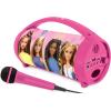 Lexibook, iParty, Portable Bluetooth Light Speaker with Microphone, Stereo, Light Effects, Karaoke, Wireless, USB, SD Card, Rechargeable Battery, White, BTP585Z(Barbie)