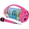 Lexibook, iParty, Portable Bluetooth Light Speaker with Microphone, Stereo, Light Effects, Karaoke, Wireless, USB, SD Card, Rechargeable Battery, White, BTP585Z(Barbie)