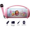 Lexibook, iParty, Portable Bluetooth Light Speaker with Microphone, Stereo, Light Effects, Karaoke, Wireless, USB, SD Card, Rechargeable Battery, White, BTP585Z(Gabbys Dollhouse)