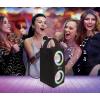 Lexibook, iParty, Portable Bluetooth Light Speaker with Microphone, Stereo, Light Effects, Karaoke, Wireless, USB, SD Card, Rechargeable Battery, White, BTP585Z(iParty – Black)