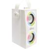 Lexibook, iParty, Portable Bluetooth Light Speaker with Microphone, Stereo, Light Effects, Karaoke, Wireless, USB, SD Card, Rechargeable Battery, White, BTP585Z(iParty – White)