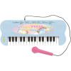 LEXIBOOK K703UNI Unicorn Electronic Keyboard with mic, Toy for Kids 32-Keys Piano, 22 Demo Songs, Battery Operated, Blue/Pink