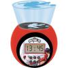 LEXiBOOK – Miraculous Projector Alarm Clock with Snooze Function and Alarm Function, Night Light with Timer, LCD Screen, Battery Operated, Red/Black, RL977MI(Miraculous)