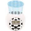 LEXiBOOK – Miraculous Projector Alarm Clock with Snooze Function and Alarm Function, Night Light with Timer, LCD Screen, Battery Operated, Red/Black, RL977MI(Football)