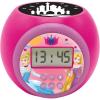 LEXiBOOK – Miraculous Projector Alarm Clock with Snooze Function and Alarm Function, Night Light with Timer, LCD Screen, Battery Operated, Red/Black, RL977MI(Disney Princess)