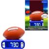 LEXiBOOK, American Football – Night Light Alarm Clock, Sounds and Melodies, Backlit LCD Screen, Luminescent, Snooze, Orange/Blue, RL800SO