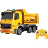 LEXiBOOK, Crosslander® pro RC Excavator, Remote Controlled Backhoe, Automatic Shovel, Play mat, Sand Moulds, 2 Trucks and a Bridge in Boxes Included, Rechargeable, RCP30(RC Dump Truck)
