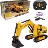 LEXiBOOK, Crosslander® pro RC Excavator, Remote Controlled Backhoe, Automatic Shovel, Play mat, Sand Moulds, 2 Trucks and a Bridge in Boxes Included, Rechargeable, RCP30(RC Excavator)
