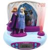 LEXiBOOK Disney Frozen 2 Elsa & Anna, Projector Alarm Clock with Sounds, Night Light, time Projection onto The Ceiling, Sound Effects, Battery-Powered, Blue/Purple, RP510FZ