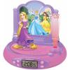 LEXiBOOK Disney Princess Rapunzel Projector Radio Clock, Built-in Night Light, time Projection onto The Ceiling, Sound Effects, Battery-Powered, Pink/Purple, RP515DP