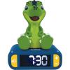 LEXiBOOK, Disney Stitch, Stitch Nightlight Alarm Clock, Sounds and Melodies, LCD Backlit Screen, Luminous, Snooze, Blue, RL800D(Dinosaur)