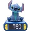 LEXiBOOK, Disney Stitch, Stitch Nightlight Alarm Clock, Sounds and Melodies, LCD Backlit Screen, Luminous, Snooze, Blue, RL800D(Disney Stitch – Stitch)