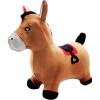 LEXiBOOK Inflatable Jumping Unicorn, for Indoor and Outdoor use, Balance and Motor Skills Development, Hand Pump Included, Safe and Resistant Plastic, Pink, BG050UNI(Horse – Brown with cover)