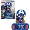 LEXiBOOK, Marvel Avengers, Avengers Nightlight Alarm Clock, Sounds and Melodies, Backlit LCD Screen, Luminous, Snooze, RL800AV1
