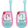 LEXiBOOK Miraculous – Digital Walkie-Talkies for Children – 2 km Transmission Range, Morse Light Function, Belt Clip for Transport, 2 Channels, Battery, Red, TW25MI(Unicorn)