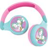 LEXiBOOK, Miraculous Ladybug Cat Noir, 2-in-1 Bluetooth Headphones for Kids – Stereo Wireless Wired, Kids Safe, Foldable, Adjustable, HPBT010MI(Unicorn)