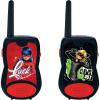 LEXiBOOK, Miraculous, Walkie Talkies, 200m, Communication Set for Kids, 2 Communication Channels, Belt Clip, Black/Red, TW12MI