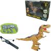 LEXiBOOK, RC Tyrannosaurus Control, Realistic Dinosaur, Articulated Movements, Roars, Smoke Spitting, Light Effects, Rechargeable, Fossil and Hand-held Remote Controls Included, DINO02