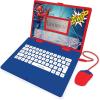 LEXiBOOK Spider-Man – Educational and Bilingual Laptop Spanish/English – Toy for Child Kid (Boys & Girls) 124 Activities, Learn Play Games and Music with Spiderman – Red/Blue JC598SPi2(Spider-Man)