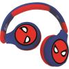 LEXiBOOK Spiderman 2-in-1 Bluetooth Headphones for Kids – Stereo Wireless Wired, Kids Safe for Boys Girls, Foldable, Adjustable, red/Blue, HPBT010SP