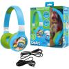 LEXiBOOK, The Smurfs, 2-in-1 Bluetooth & Wired Headphones with Microphone and Control Buttons, Foldable and Adjustable, Long-Lasting Rechargeable Battery, Blue/Green, HPBT010SF