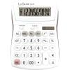 Lexibook – 10 Digit Desktop Calculator with Folding Display – Basic and Memory Function – Large Keys and Screen for Office, School, Home – Solar & Batteries – White/Gray – C210(C210)