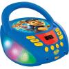 Lexibook – Paw Patrol – Bluetooth CD Player for Kids – Portable, Multicoloured Light Effects, Microphone Jack, Aux-in Jack, AC or Battery-Operated, Girls, Boys, Blue/Red, RCD109PA(Paw Patrol)