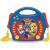 Lexibook Paw Patrol Chase Marshall, Karaoke CD Player with 2 Microphones, Programming Function, Headphones Jack, for Kids, with Power Supply or Batteries, Blue/Red, RCDK100PA(Paw Patrol)
