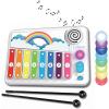 Lexibook Xylofun Electronic and Educational Xylophone for Children, Musical Toy Game, 8 Keys, Light Guiding, 2 mallets Included, White/Blue, K340(Lexibook)
