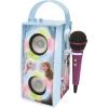 Lexibook, iParty, Portable Bluetooth Light Speaker with Microphone, Stereo, Light Effects, Karaoke, Wireless, USB, SD Card, Rechargeable Battery, White, BTP585Z(Frozen)