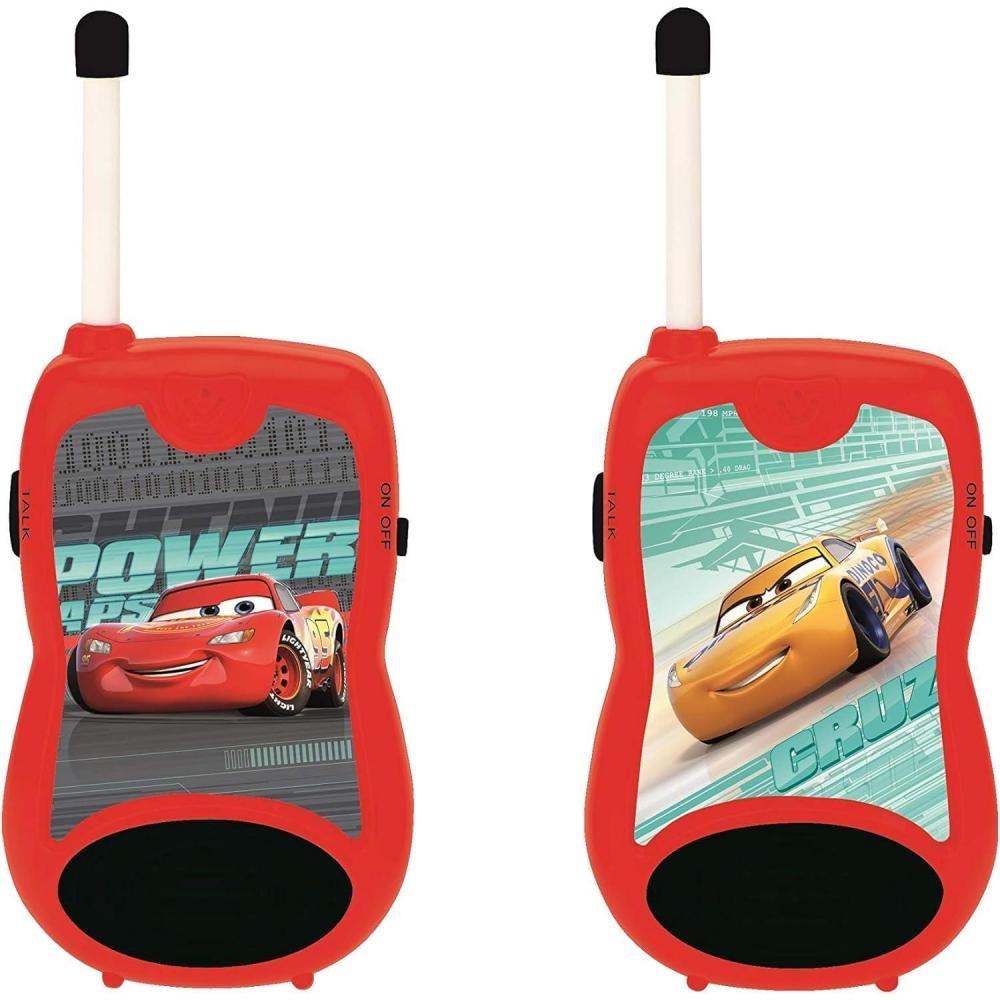imageLEXiBOOK Disney Cars Lighting McQueen Walkietalkies Communication Game for Children Belt Clip for Transport Battery Red Black TW12DC