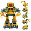 LEXiBOOK Robotruck®, 5 in 1 Build-Your-own Robot kit, transformable Construction Vehicles 5 in 1, DIY, Construction, Building, Truck, Educational Kids’ Toy, Yellow, ROBD10