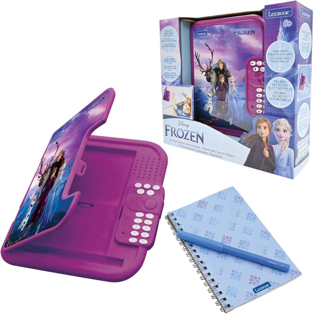 imageLEXiBOOK Frozen Electronic Diary with Pen and Notebook Included Interactive Password Protected Fun Functions Sound Effects PurpleBlue SD50FZ