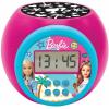 LEXiBOOK, Barbie Projector Alarm Clock with Snooze Function and Alarm Function, Night Light with Timer, LCD Screen, Battery Operated, RL977BB