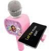 Lexibook, Gabby’s Dollhouse, Bluetooth Microphone with Voice Changing Function, Built-in Speaker, Phone Holder Included, Pink, MIC240GDH