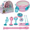 Lexibook, The Gabby Dollhouse Set of 7 Musical Instruments (Drum, Maracas, Castanet, Harmonica, Flute, Trumpets, Tambourine), Musical Toy, Handy to Carry, Pink/Blue, K360GDH