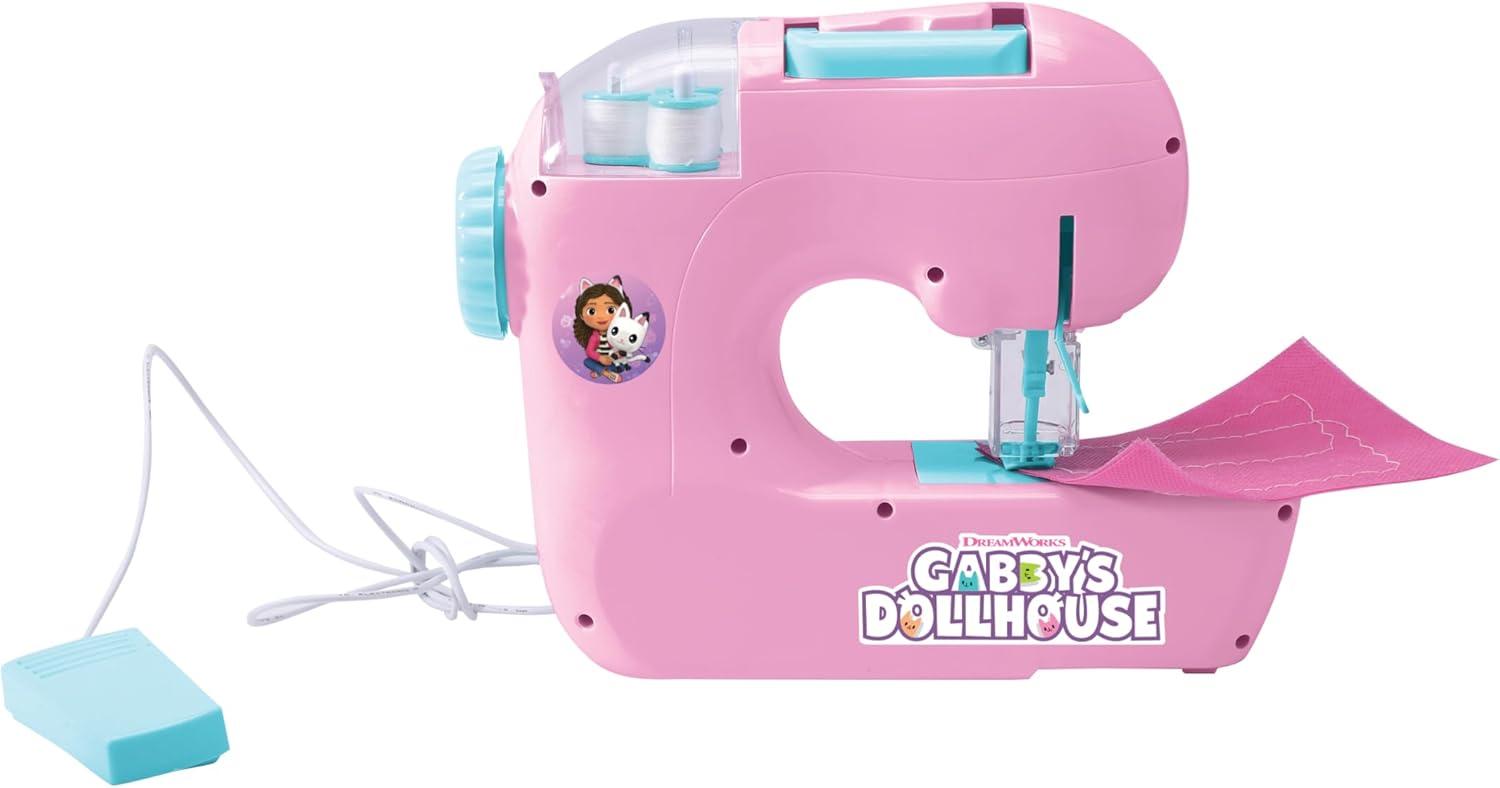 imageLEXIBOOK Gabbys Dollhouse Sewing Machine with Accessories Light and Pedal Role Play Fashion Design Set Pink SW100GDHGabbys Dollhouse