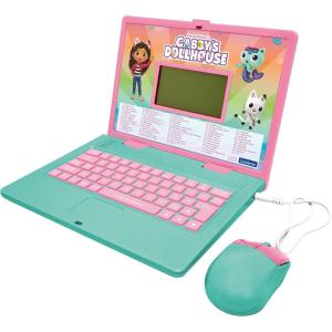 Lexibook, Gabby’s Dollhouse German and English Bilingual Educational Computer, 124 Activities in Language, Writing, Math, Logic, Music and Games, Pink/Blue, JC598GDHi3(Gabby’s Dollhouse)