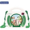 Animals – CD Player with mics, Programming Function, Headphones Jack, for Kids, with Power Supply or Batteries, White/Green, RCDK100ANX(Animals)