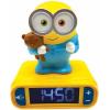 LEXiBOOK – Minions – Bob Digital Alarm Clock with Night Light – Snooze Function – Minions Sound Effects – Luminous Clock with Bob, Yellow/Blue – RL800DES